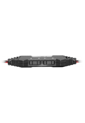 Навушники Defender Warhead G-450 USB, Black/Red, динаміки 40 мм, світлодіодне підсвічування, регулятор гучності на кабелі, 32 Ом, 115 дБ, 2.3 м (64146)