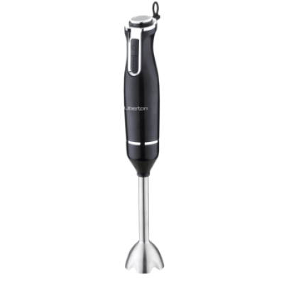 Блендер Liberton LHB-0801 Black, 800W, занурювальний, 2 швидкості, мірна склянка 600мл, подрібнювач 1250мл, насадка-міксер з двома вінчиками, гачок для замішування тіста, вінчик