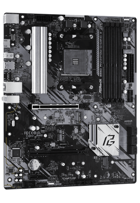 Мат.плата AM4 (B550) ASRock B550 Phantom Gaming 4, B550, 4xDDR4, CrossFireX, Int.Video(CPU), 6xSATA3, 2xM.2, 1xPCI-E 16x 4.0, 1xPCI-E 16x 3.0, 2xPCI-E 1x 3.0, 1xM.2 (Key E), ALC1200, RTL8111H, 8xUSB3.2/4xUSB2.0, HDMI, ATX