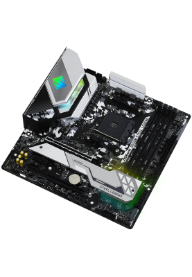 Мат.плата AM4 (B550) ASRock B550M Steel Legend, B550, 4xDDR4, CrossFireX, Int.Video(CPU), 6xSATA3, 2xM.2, 1xPCI-E 16x 4.0, 1xPCI-E 16x 3.0, 1xPCI-E 1x 3.0, 1xM.2 (Key E), ALC1200, RTL8125BG, 8xUSB3.2/4xUSB2.0, HDMI/DP, MicroATX