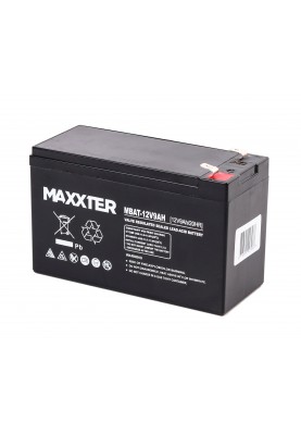 Батарея для ДБЖ 12В 9Ач Maxxter MBAT-12V9AH, ШхДхВ 151x65x100 (MBAT-12V9AH)