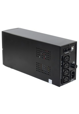 Джерело безперебійного живлення Ritar RTP650L-UX-IEC 390W Proxima-L, LED, AVR, USB, 4xIEC, 12В/7Аг x 1 шт, пластиковий корпус (RTP650L-UX-IEC)