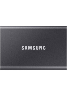 Зовнішній накопичувач SSD, 2Tb, Samsung Portable SSD T7, Grey, USB 3.2, 3D TLC, 1050/1000 MB/s, металлический корпус, 256-битное шифрование AES, 85 x 57 x 8 мм, 58 г (MU-PC2T0T/WW)