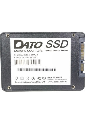 Твердотільний накопичувач 480Gb, DATO, SATA3, 2.5", 3D TLC, 550/500 MB/s (DS700SSD-480GB)