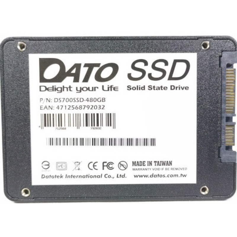 Твердотільний накопичувач SSD 480Gb, DATO, SATA3, 2.5", 3D TLC, 550/500 МБ/с (DS700SSD-480GB)