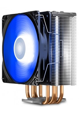 Кулер для процесора Deepcool GAMMAXX GTE V2, алюміній і мідні теплові трубки, 1x120 мм RGB, для Intel 1200/1151/1150/1155/1366, AMD AM4/AM3+/AM3/AM2+/AM2/FM2+/FM2/FM1