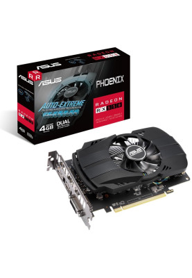 Відеокарта Radeon RX 550, Asus, PHOENIX, 4Gb GDDR5, 128-bit, DVI-D/HDMI/DP, 1183/6000MHz (PH-RX550-4G-EVO)