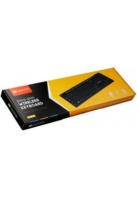Клавіатура Canyon CNS-HKBW2-RU, Black, USB, бездротова, компактна, 104 кнопки, 12 мультимедійних кнопок