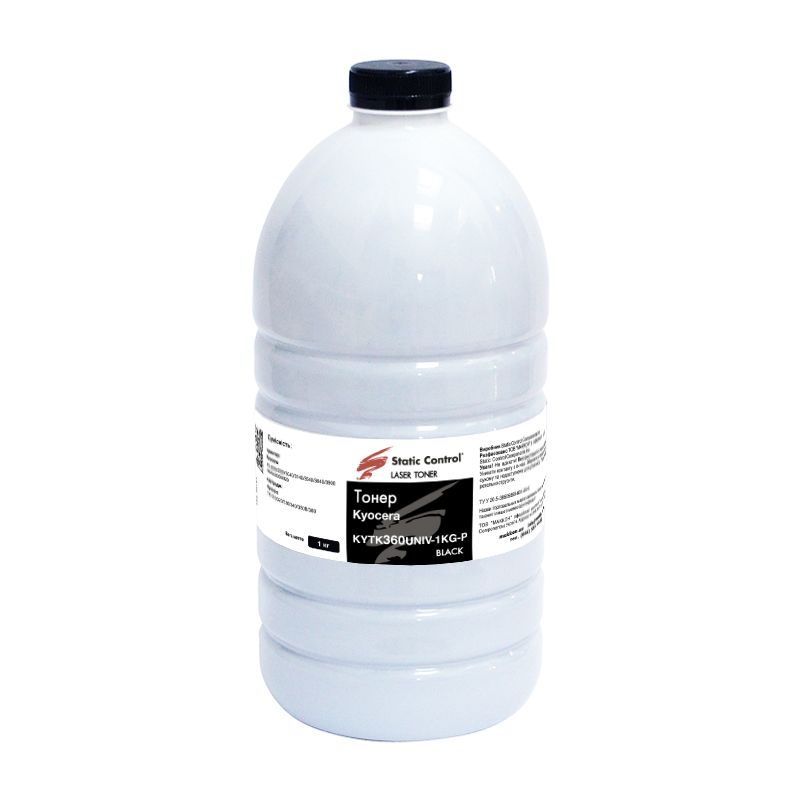 Тонер Kyocera TK-310/320/340/350/360, Black, FS-2000/2020/3040/3140/3540/3640/3900/3920/4000/4020, 1 кг, Static Control (KYTK360UNIV-1KG-P)