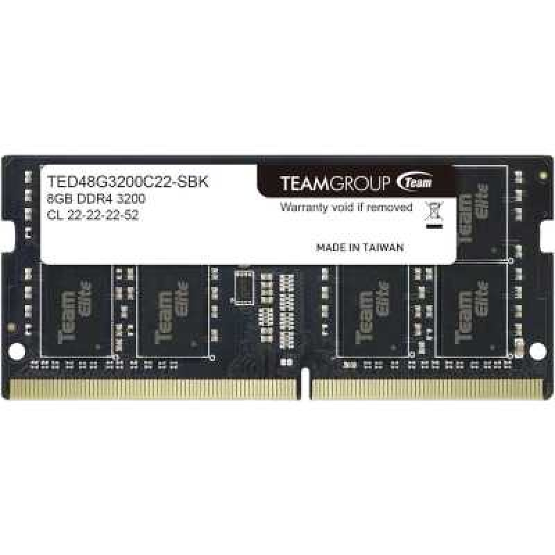 Пам'ять SO-DIMM, DDR4, 8Gb, 3200 MHz, Team, 1.2V, CL22 (TED48G3200C22-S01)