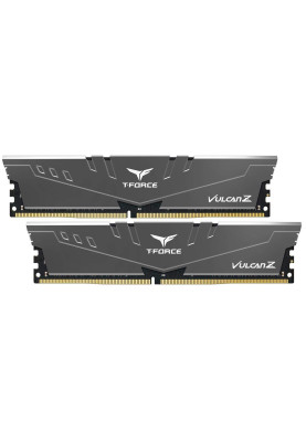 Пам'ять 8Gb x 2 (16Gb Kit) DDR4, 3600 MHz, Team T-Force Vulcan Z, Grey, 18-22-22-42, 1.35V, з радіатором (TLZGD416G3600HC18JDC01)