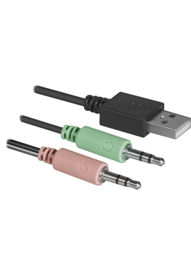 Колонки 2.0 Defender SPK-190, Black, 8 Вт, 3.5 мм, живлення від USB, регулятор гучності, роз'єм для навушників та мікрофона (65190)