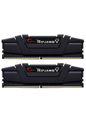 Пам'ять 32Gb x 2 (64Gb Kit) DDR4, 3200 MHz, G.Skill Ripjaws V, Black, 16-18-18-38, 1.35V, з радіатором (F4-3200C16D-64GVK)