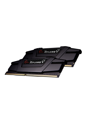 Пам'ять 32Gb x 2 (64Gb Kit) DDR4, 3200 MHz, G.Skill Ripjaws V, Black, 16-18-18-38, 1.35V, з радіатором (F4-3200C16D-64GVK)