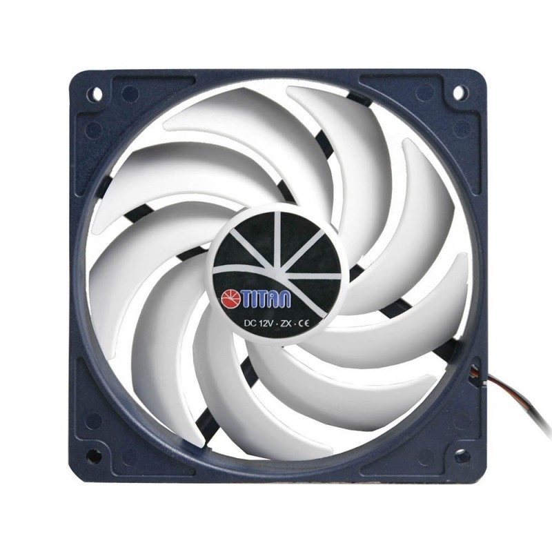 Вентилятор 120 мм, Titan Extrem Fan, Black/White, PWM, гідродинамічний підшипник, 120x120x25 мм, 210-2100 об/хв, 5-37 dB, 4-pin (TFD-12025 H 12 ZP/KE (RB))