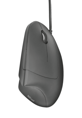 Миша Trust Verto Ergonomic, Black, USB, оптична, 1000/1600 dpi, в ергономічному вертикальному виконанні, 6 кнопок, світлодіодне блакитне підсвічування, 1.5 м (22885)