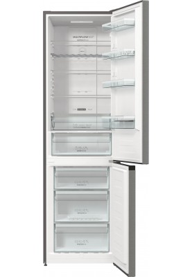 Холодильник Gorenje NRK6202AXL4, Grey, двокамерний, No Frost, загальний об'єм 353L, корисний об'єм 235L/96L, дисплей, електронне керування, А++, 200x60x59.2см