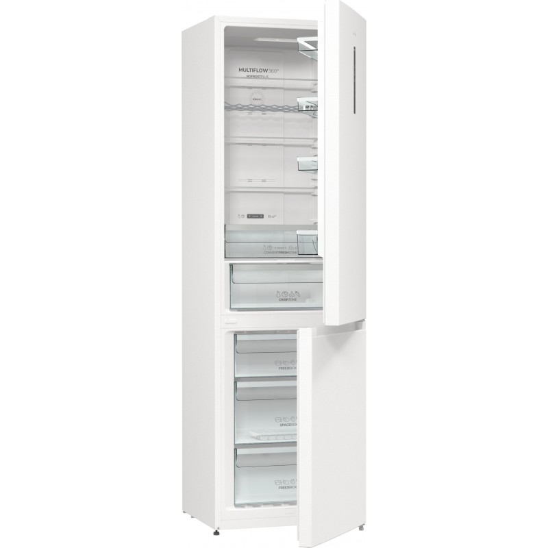 Холодильник Gorenje NRK6202AW4, White, двокамерний, No Frost, загальний об'єм 331L, корисний об'єм 235L/96L, дисплей, електронне керування, А++, 200x60x59.2см