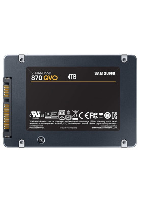 Твердотільний накопичувач 4Tb, Samsung 870 QVO, SATA3, 2.5", MLC, 560/530 MB/s (MZ-77Q4T0B)