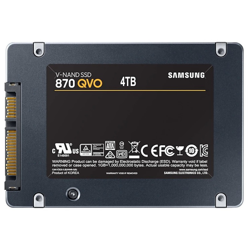 Твердотільний накопичувач 4Tb, Samsung 870 QVO, SATA3, 2.5", MLC, 560/530 MB/s (MZ-77Q4T0B)