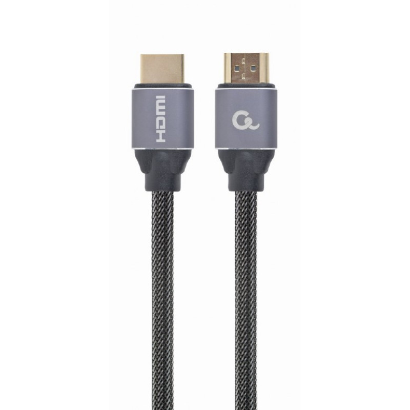 Кабель HDMI - HDMI 10 м Cablexpert Black/Gray, V2.0, позолочені конектори (CCBP-HDMI-10M)