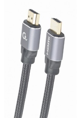 Кабель HDMI-HDMI 5 м Cablexpert Black/Gray, V2.0, позолочені конектори, нейлонове обплетення, блістер (CCBP-HDMI-5M)
