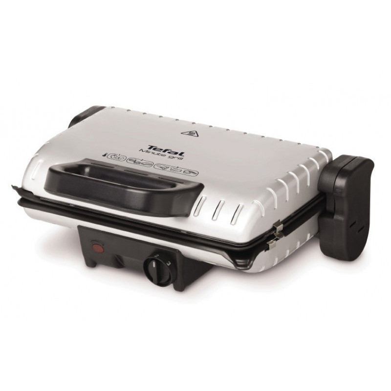 Електрогриль Tefal GC205012, Inox, 1600 W, гриль-барбекю, механічне керування, 3 температурні режими, 	130-255°С, діаметр поверхні для смаження 22см, антипригарне покриття, зйомні пластини, термостійкі ручки