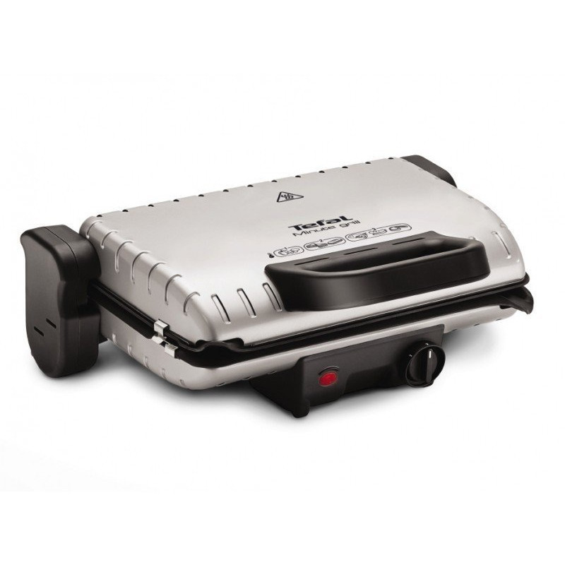 Електрогриль Tefal GC205012, Inox, 1600 W, гриль-барбекю, механічне керування, 3 температурні режими, 	130-255°С, діаметр поверхні для смаження 22см, антипригарне покриття, зйомні пластини, термостійкі ручки