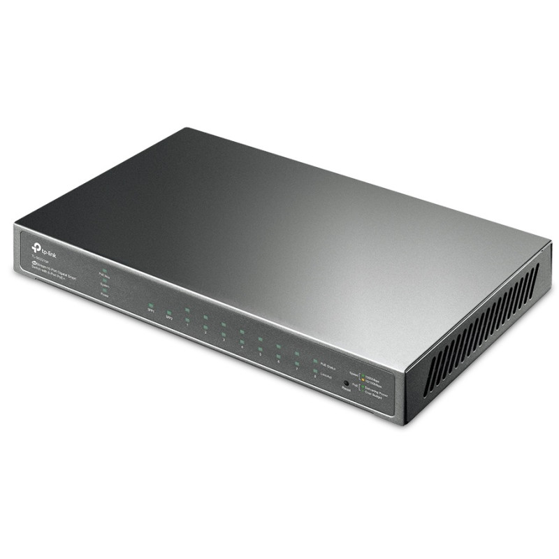 Комутатор TP-LINK TL-SG2210P, 8x1GE/PoE 53W, 2xGE/SFP, Smart