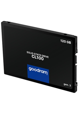 Твердотільний накопичувач 120Gb, Goodram CL100 (Gen.3), SATA3, 2.5", TLC, 500/360 MB/s (SSDPR-CL100-120-G3)