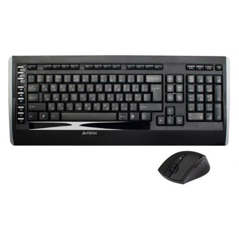 Комплект бездротовий A4Tech 9300F, Black, V-TRACK, радіус дії до 15 м