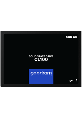 Твердотільний накопичувач 480Gb, Goodram CL100 (Gen.3), SATA3, 2.5", TLC, 540/460 MB/s (SSDPR-CL100-480-G3)