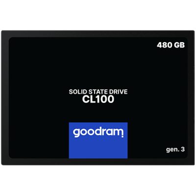 Твердотільний накопичувач 480Gb, Goodram CL100 (Gen.3), SATA3, 2.5", TLC, 540/460 MB/s (SSDPR-CL100-480-G3)