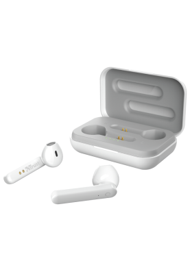 Навушники Trust Primo Touch, White, бездротові (Bluetooth), мікрофон, футляр з зарядкою, до 4 годин безперервного відтворення (23783)