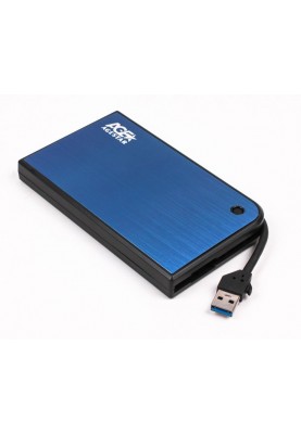 Кишеня зовнішня 2.5" AgeStar 3UB 2A14, Blue, USB 3.0, 1xSATA HDD/SSD, живлення по USB