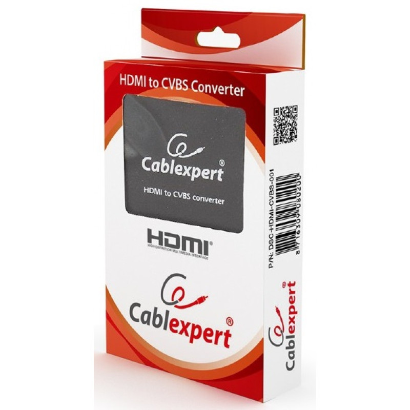 Адаптер HDMI (M) - 3xRCA (F), Cablexpert, Black (DSC-HDMI-CVBS-001)