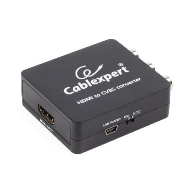 Адаптер HDMI (M)-3xRCA (F), Cablexpert, Black (DSC-HDMI-CVBS-001)