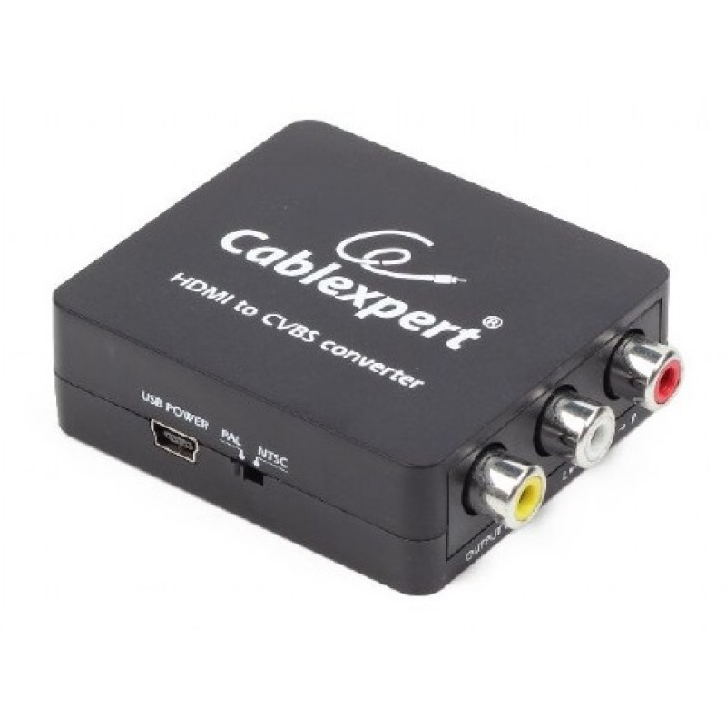 Адаптер HDMI (M) - 3xRCA (F), Cablexpert, Black (DSC-HDMI-CVBS-001)