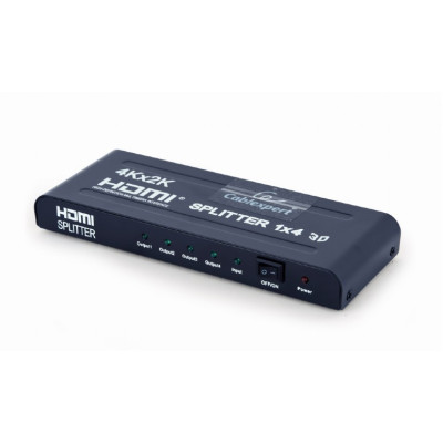 Розгалужувач HDMI сигналу, Cablexpert DSP-4PH4-02, Black, на 4 порти HDMI V1.4, до 20 м