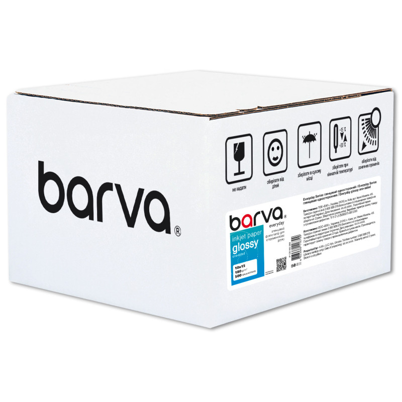 Фотопапір Barva, глянсовий, A6 (10x15), 180 г/м², 500 арк, серія "Everyday" (IP-CE180-289)