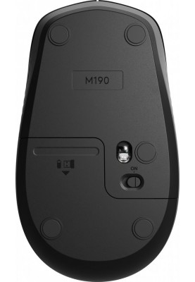 Миша Logitech M190, Dark Grey/Black, USB, бездротова, оптична, 1000 dpi, 3 кнопки, 1xAA (910-005905)