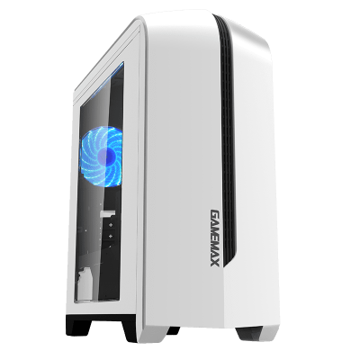 Корпус GameMax Centauri White Black, без БЖ, Midi Tower, Micro ATX / Mini ITX, USB 3.0, USB 2.0, 1x120 мм LED, 410x185x455 мм (H601-WB)