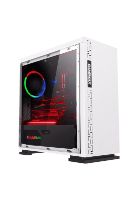Корпус GameMax Expedition White, без БЖ, Mini Tower, Micro ATX / Mini ITX, 1хUSB 3.0, 2хUSB 2.0, 1x120 мм LED, 378x190x410 мм, 0.6 мм (EXPEDITION WT)