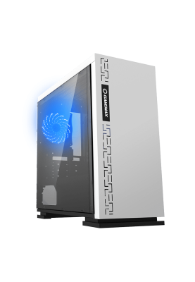 Корпус GameMax Expedition White, без БЖ, Mini Tower, Micro ATX / Mini ITX, 1хUSB 3.0, 2хUSB 2.0, 1x120 мм LED, 378x190x410 мм, 0.6 мм (EXPEDITION WT)
