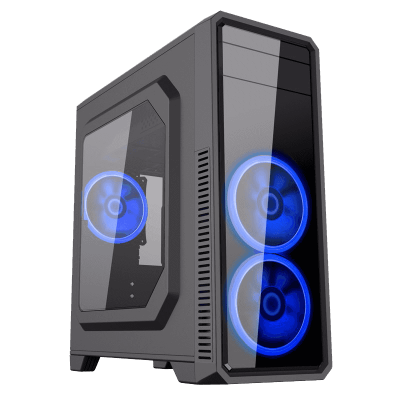 Корпус GameMax G561 Black, без БЖ, Midi Tower, ATX / Micro ATX / Mini ITX, 1хUSB 3.0, 2хUSB 2.0, 3x120 мм LED, 424x200x452 мм