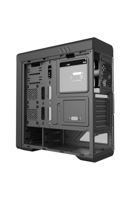 Корпус GameMax RockStar Black, без БЖ, Mid Tower, ATX / Micro ATX / Mini ITX, 2xUSB 2.0, 1xUSB 3.0, 1x120 мм RGB Fan, прозора бічна панель з акрилу, 4.4 кг