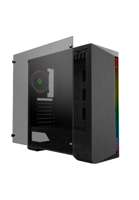 Корпус GameMax Shine Black, без БЖ, Mid Tower, ATX / Micro ATX / Mini ITX, 1хUSB 3.0, 2хUSB 2.0, 1х120мм, 458х206х456 мм, 0.5 мм, 4.8 кг (G517)
