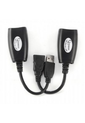 Подовжувач USB 1.1 по кручений парі Cablexpert, Black, 2 шт, до 30 метрів (UAE-30M)