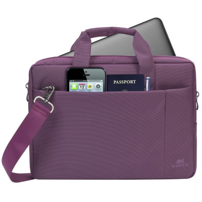 Сумка для ноутбука 13.3" RivaCase Central, Purple, поліестер, 350x265x65 мм (8221)