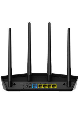 Роутер Asus RT-AX55, Black, WiFi 6 (2.4GHz до 574 MB/s/5GHz до 1201 MB/s), 4xGLan, 1xGWan, MIMO/OFDMA, 4 дводіапазонні антени